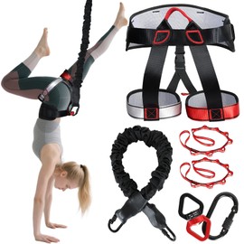 Heavy Duty Bungee Fitness Set – Professional 4D Bungee Resistance Band for Home Gym, Yoga & Air Dance – Adjustable Harness with 360° Rotational Device,Includes Workout Guide