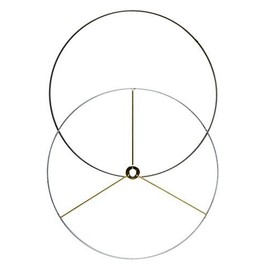 I Like That Lamp Wire Lamp Shade Rings with US Style Spider Fitter (8” Diameter), Includes 2 Galvanized Steel Silver Drum Rings, Make DIY Table/Floor/Pendant Lamps, For Lamps With Harps