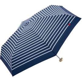 [2024] Wpc. Rain Umbrella, Folding Umbrella, Heart Embroidery Border, Mini, Navy, Rain or Shine, Ribs, 19.7 inches (50 cm), Women's, Cute, Stylish, Work, School, Travel, Umbrella Case, Pouch, Korean