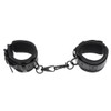 zalati Black Adjustable PU Leather Ankle Cuff Cover for Decorative
