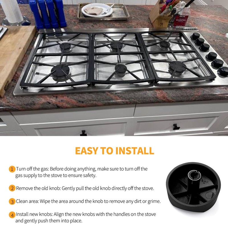 Allstare 82977 82974 Cooktop Knobs Replacement for Dacor Stove Parts