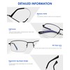 FEIVSN Bifocal Reading Glasses for Men, Half Metal Frame Flexible