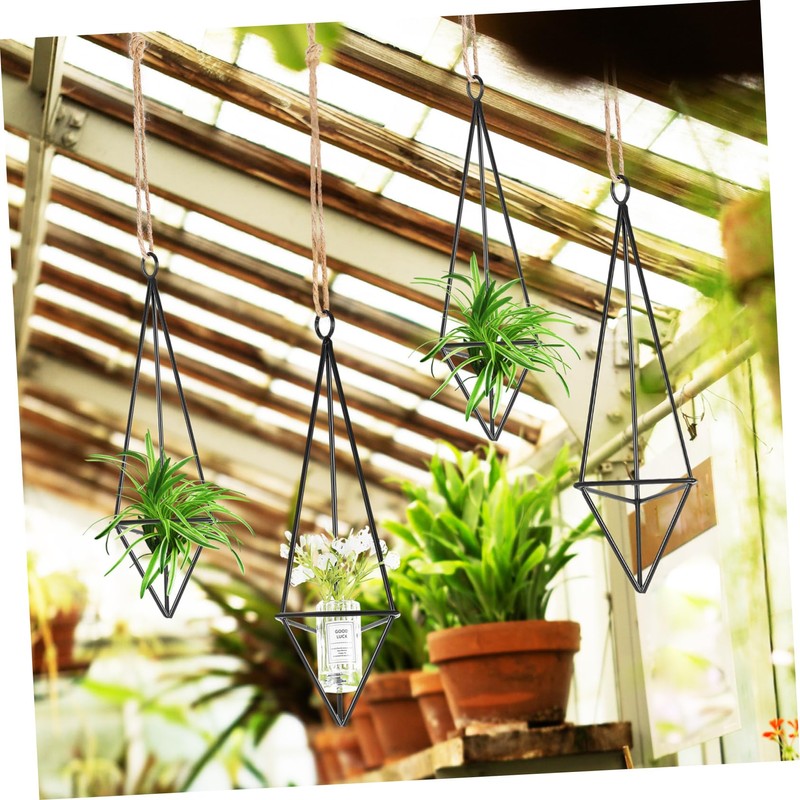 BESPORTBLE 4Pcs Hanging Planter Geometric Air Plant Holders for Wall
