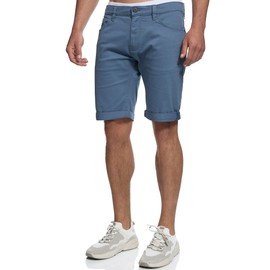 Indicode Men's Villeurbanne Jeans Shorts with 5 Pockets | Men's Shorts Used Look for Men, China Blue, XXL