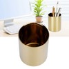 Stainless Steel Pencil Cup Holder Desk Organizer Flower Vases Pen