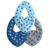 Pippi Baby-Boys Bib AO-Printed 3-Pack Starred Scarf, Vallarta Blue, One