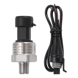 sourcing map Pressure Transducer Sender Sensor with Connector, 1/8" NPT 30 PSI Stainless Steel Pressure Transmitter for Oil Fuel Water Air