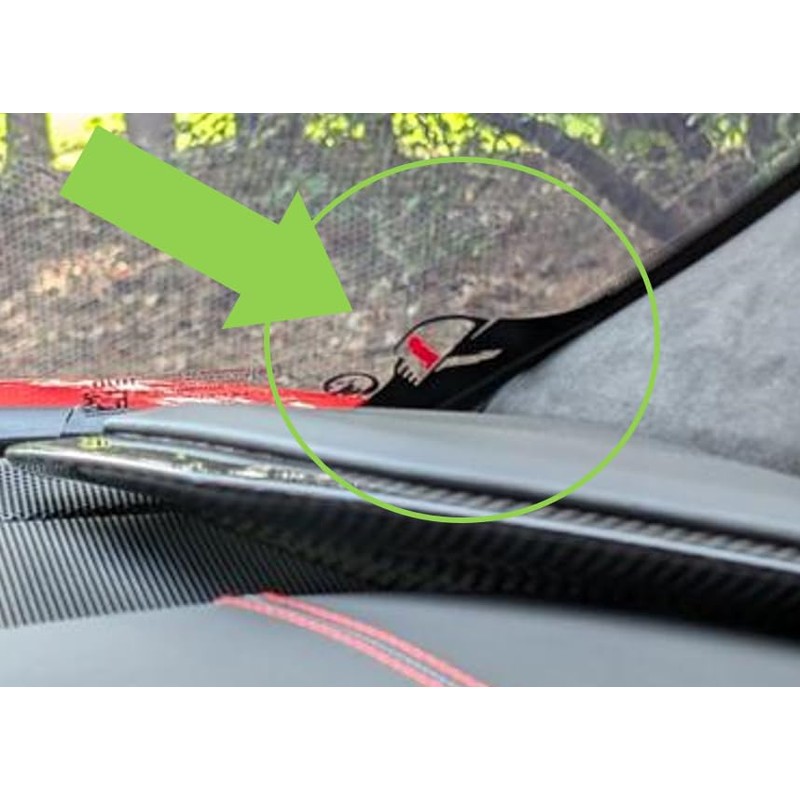 C8 Corvette Corner Skull Decals Windshield Accent Stickers Fits 2020-24