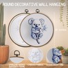 KTYHD Blue and White Chinoiserie Koala Bow Round Wall Art,