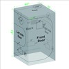 Green Hut 60"X60"X78" 600D Mylar Hydroponic Growing Tents for Plants