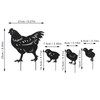 4Pcs Hen Chicken Silhouette Hollow Stake Design Cute Hen Chicken