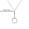 Uppmeant Vintage 925 Sterling Silver Magnifying Glass Necklace - 10X