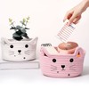 Zopeal - Cestino portaoggetti a forma di gatto con orecchie,