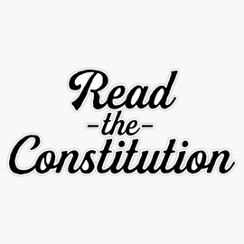Read The Constitution ~ Political Protest Meme Bumper Sticker Vinyl Decal 5 inches