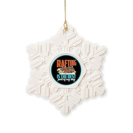CafePress River Rafting Quote Snowflake Ornament, 3.5"x3.5"