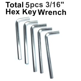 ZDingTech 5pcs 3/16 Allen Wrench sets,3/16" Hex Key Wrench set,allen key Door Key L Shaped hex wrench set with Long Arm.