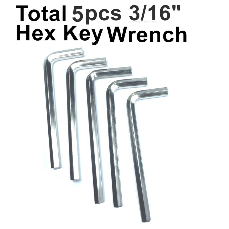 ZDingTech 5pcs 3/16 Allen Wrench sets,3/16" Hex Key Wrench set,allen