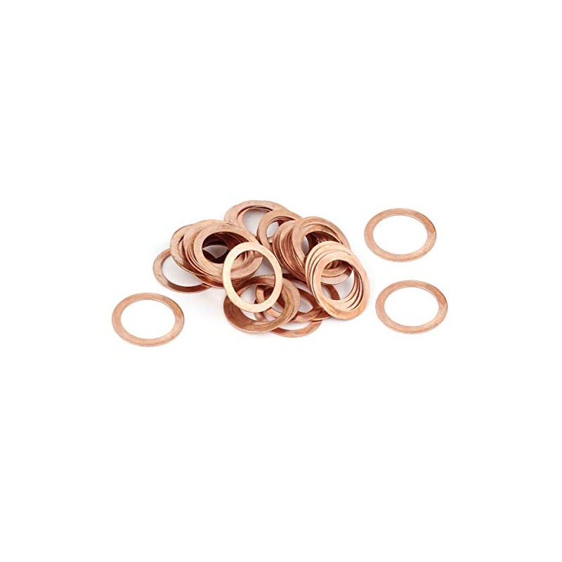 YXQ 22x27x1.5mm Copper Crush Washer Flat Ring Seal Gasket Fitting
