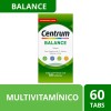 Multivitamínico Centrum Balance con Vitamina B Vitamina C Hierro Potasio y Zinc 60 Tabletas