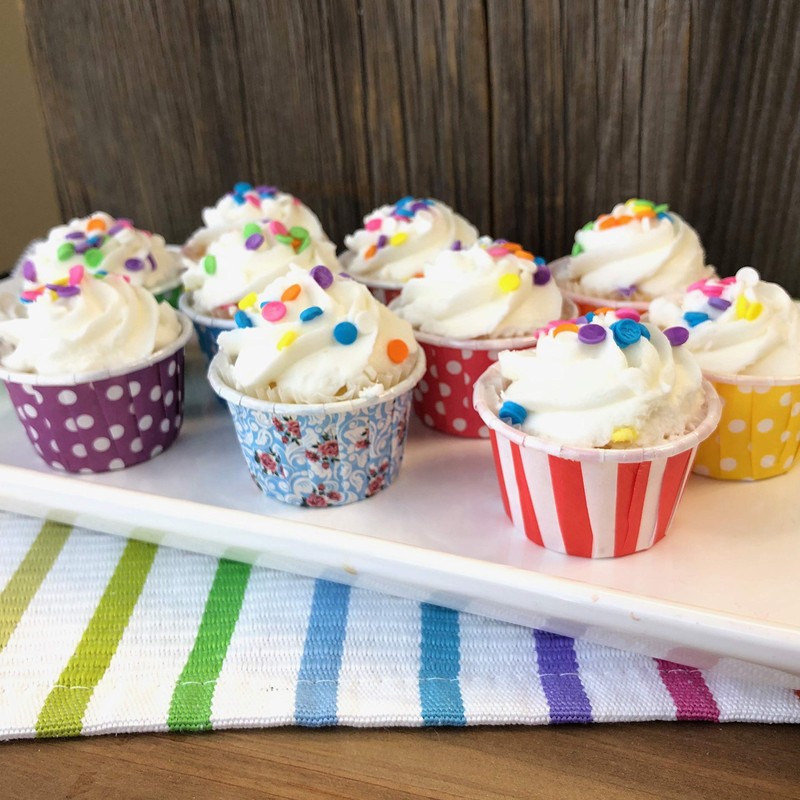 Rainbow Colors MINI Candy Nut Paper Cups - MINI Baking