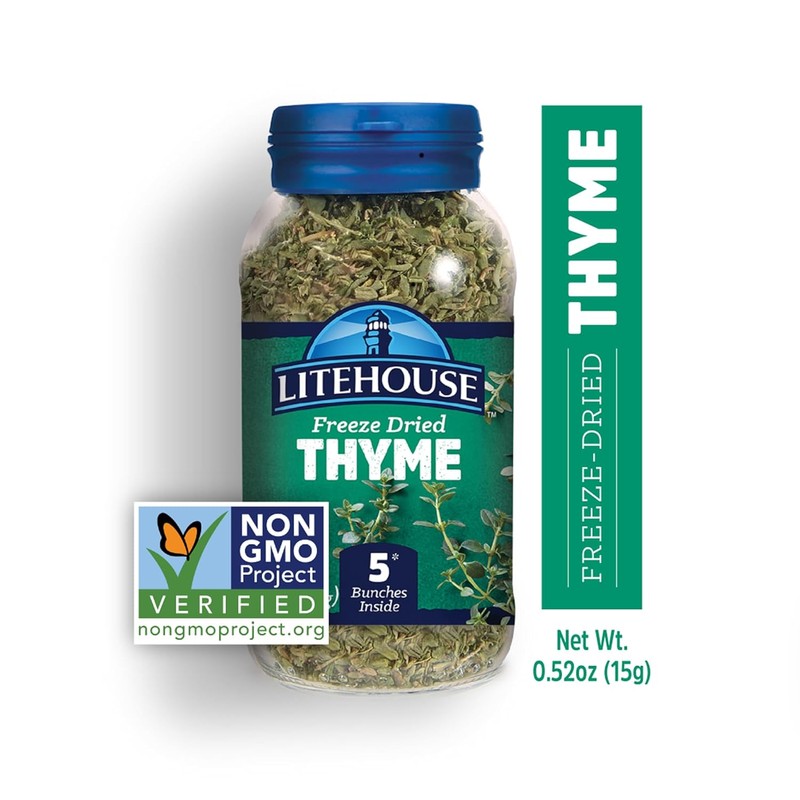 Litehouse Freeze Dried Thyme - Substitute for Fresh Thyme, Jar