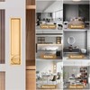 Pocket Door Lock Hardware with Pull, Recessed Handle Latch,Invisible Sliding