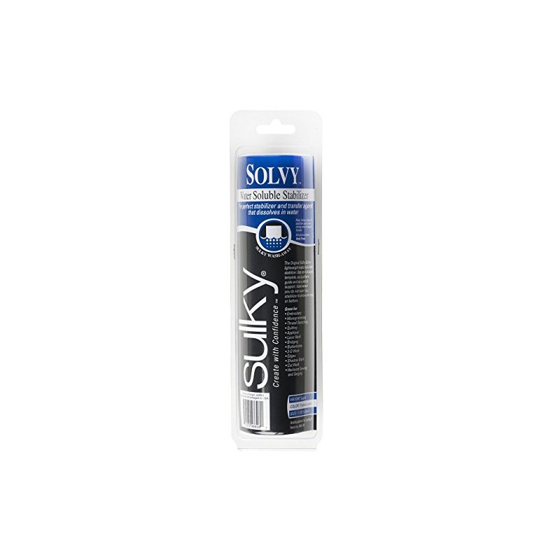 Sulky Solvy Water Soluble Stabilizer Roll, 7.875-inch by 9-Yard, Synthetic,