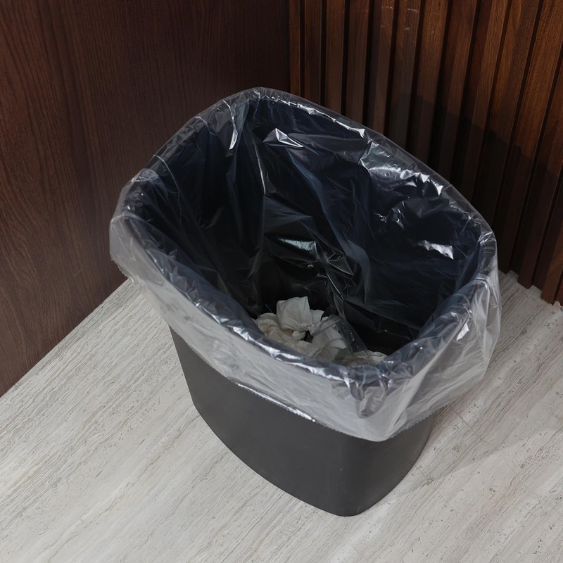 Hynomiky 30 Litre Clear Trash Bin Liners, 2 Rolls Rubbish