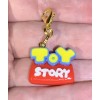 Toy Story Logo Word Charm Gold Zipper Pull & Keychain