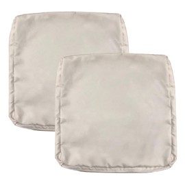 FLYMEI Patio Cushion Covers 24x24x4 Waterproof Outdoor Cushion Cover Replacement 2Packs Outdoor Seat Cushion Slipcover for Rattan Chair Sofa, Beige