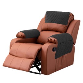 KVBUCC 1 set of 3 pieces sofa arm protector, chair arm protector, sofa chair arm cushion, recliner headrest cover, arm arm chair cover (black)