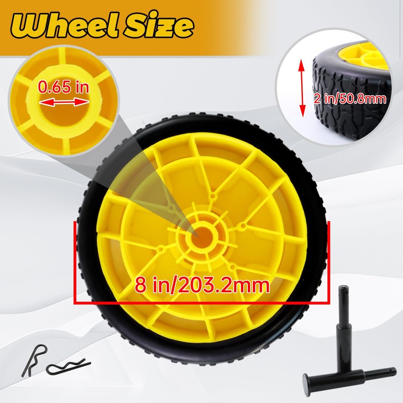 KIKITE Generator Wheel Kit Compatible with Champion 2800-4750w with Folding