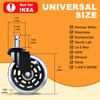 FreekyFit Office Chair Wheels for Casters Replacement - 3" Rubber
