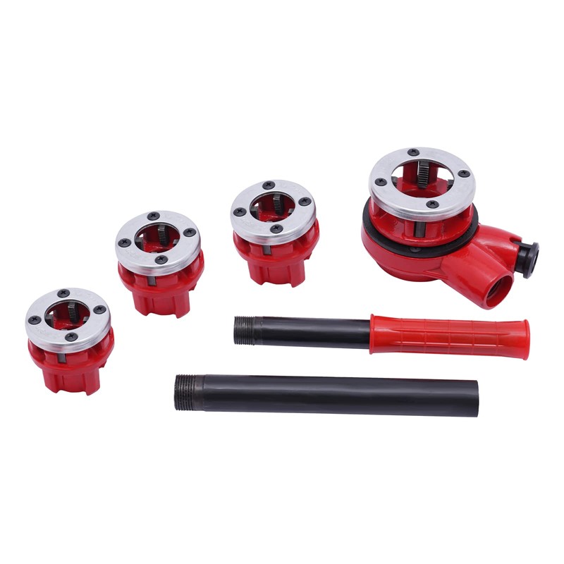 Pipe Threader kit,Ratcheting Pipe Threading Tool Set with 4 Dies