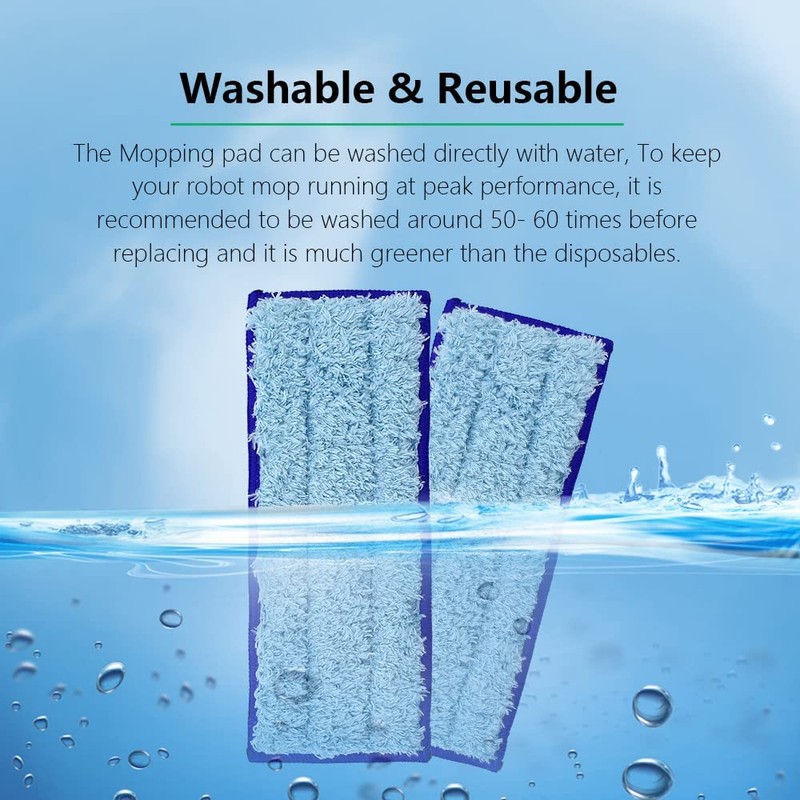 Neutop Washable Wet Mopping Pads Cloths Compatible with iRobot Braava