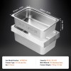 6 Pack 0.8mm Thick Stainless Steel Commercial Steam Table Pan