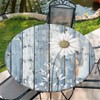 Outdoor Round Tablecloth with Elastic Band, Diameter 44 inches (110