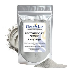 ClearLee Bentonite Clay Cosmetic Grade Powder - 100% Pure Natural Powder - Indian Clay - Great For Skin Detox, Rejuvenation, and More - Heal Damaged Skin - DIY Clay Face Mask (8 oz)