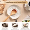 ArtifexCeram Spoon Rest, Large Stoneware Drip Tray for Multiple Utensils,