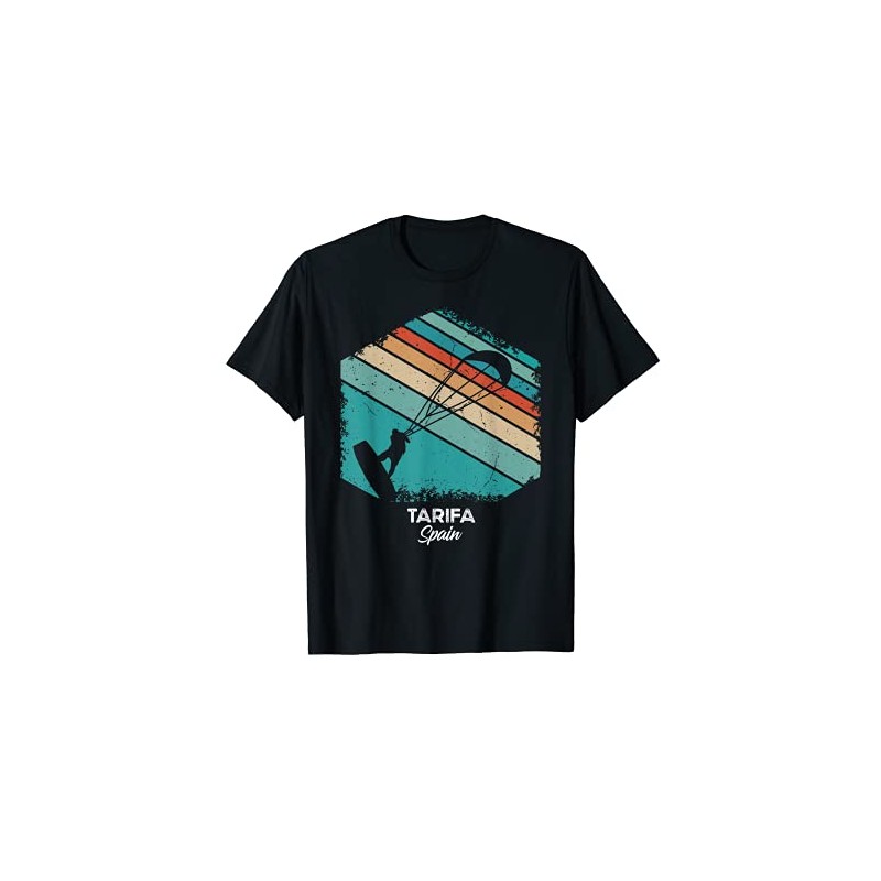 Vintage Retro Kitesurf Tarifa Kite Surfing Maglietta