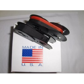 Hermes 9 Typewriter Ribbon 2 Pack - (1) Solid Black + (1) Black and Red