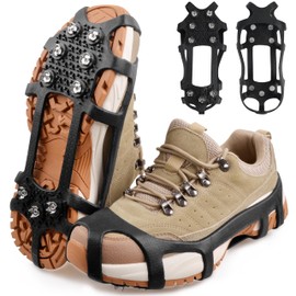 Spikes for Shoes, Winter Shoe Spikes, Shoe Claws, Crampons, Grödel Ice Spikes for Mountain Shoes for Walking, Camping, Jogging, Ice Fishing