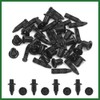 Motoforti 20 Pcs Black 6mm Hole Rivet Fastener Push Pin