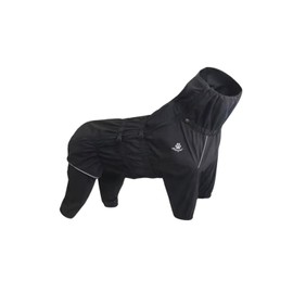 Dogs Waterproof Jacket, Lightweight Waterproof Jacket Reflective Safety Dog Raincoat Windproof Snow-proof Dog Vest for Small Medium Large Dogs (Black, S)