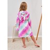 Piefry Girls Soft Unicorn Hooded Bathrobe with Unicorn Slippers, Blindfold