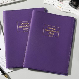 2026 Weekly Appointment Book - Daily Planner 2026 from January 2026 - December 2026, 8.5" x 11", 15-Minute Interval, Flexible Leather Cover, 12 Monthly Tabs, Back Pocket