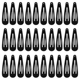 30 Pcs Black Metal Hair Clips, Snap Barrettes for Women & Kids, Hair Accessories for All Hair Types