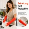ThxToms Rubber Dishwashing Cleaning Gloves (2-Pair) - Fleece Lined, Reusable,