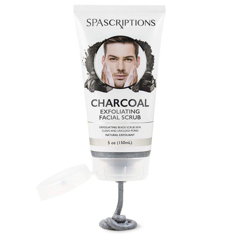 Spascriptions Charcoal Facial Cleanser Exfoliating Facial Scrub Face Wash with