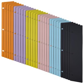 WEBEEDY 30 Pcs Sheet Lifters for Binders, 6 Colors Durable Sheet Flatteners Index Tabs Protect Binder Page Sheets Protect for Standard 3-Ring Binders, D Ring Binder, 11 x 3.2 Inch / 27.8 x 8 cm